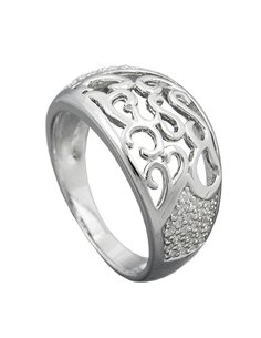 ring with zirconias silver 925