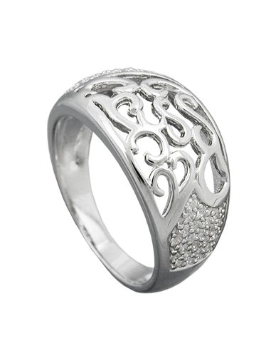 ring with zirconias silver 925