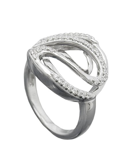 ring white zirconias silver 925