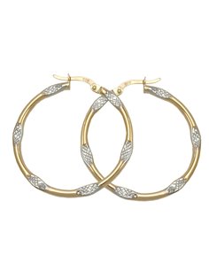 hoop earrings bicolor 9k gold