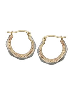 hoop earrings bicolor 9k gold