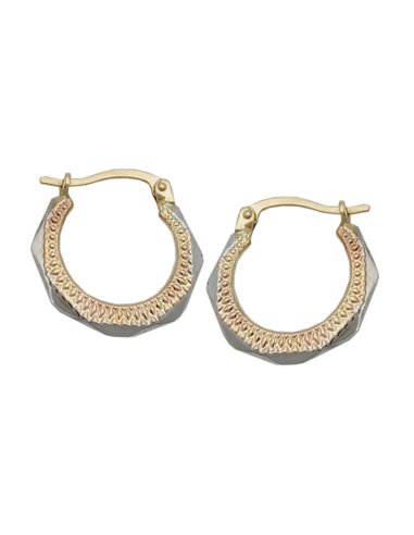 hoop earrings bicolor 9k gold