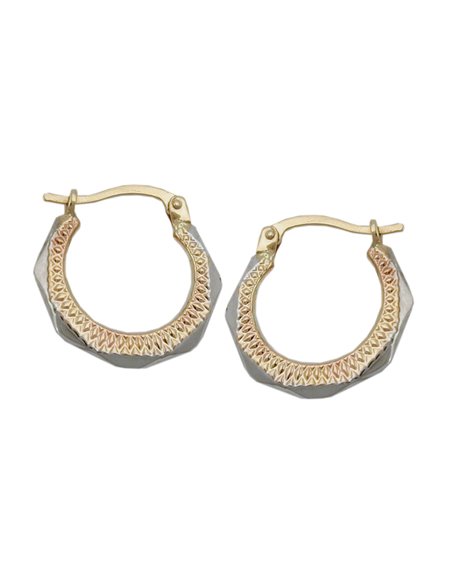 hoop earrings bicolor 9k gold