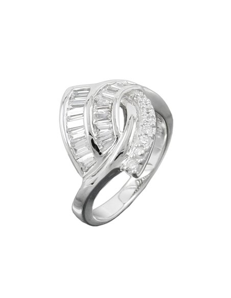 ring many zirconia crystals silver 925