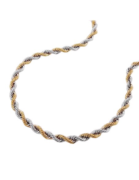 necklace 2.8mm rope-chain bicolor 14kt gold 45cm