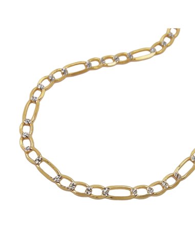 necklace figaro chain 45cm 14k gold