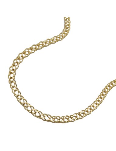 necklace 50cm twin curb chain 14k gold