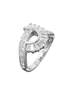 ring many zirconia crystals silver 925