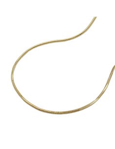 necklace 0.7mm thin snake chain 5-edged 14k gold 45cm