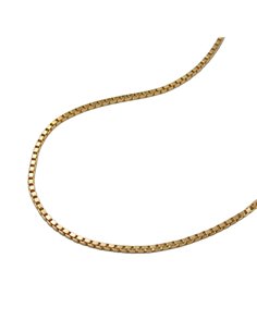 necklace 1x1mm box chain 14k gold