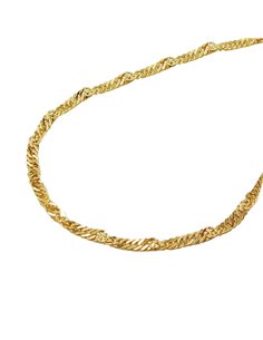 necklace 1.3mm singapore chain 14k gold 42cm