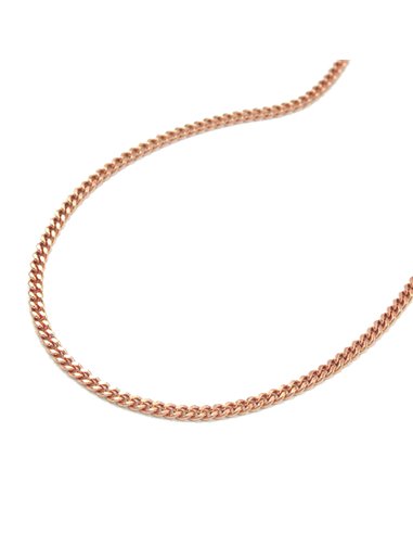 necklace 1.3mm thin curb chain 14k redgold 45cm