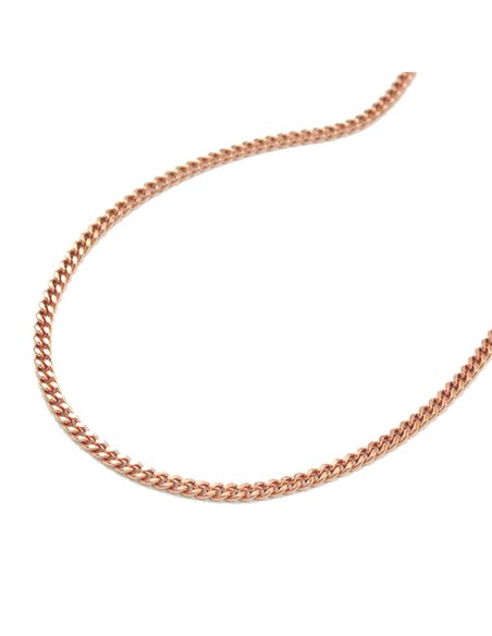 necklace 1.3mm thin curb chain 14k redgold 45cm