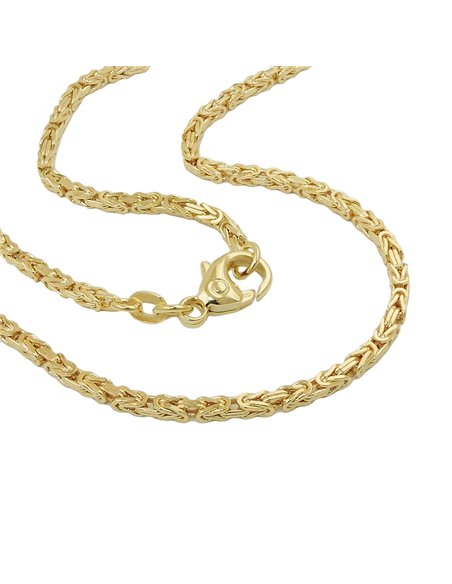 bracelet byzantine 2x2mm 19cm 14k gold