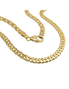 bracelet 19cm twin curb chain 14k gold