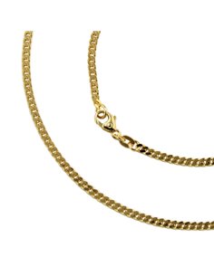 bracelet 18,5cm open curb flat 14k gold
