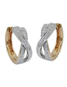 hoop earrings brilliants-0,20k 14k gold