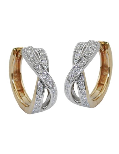 hoop earrings brilliants-0,20k 14k gold