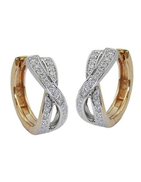 hoop earrings brilliants-0,20k 14k gold