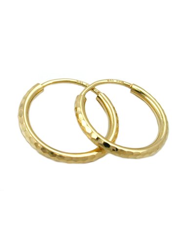 hoop earrings 15mm 14k gold